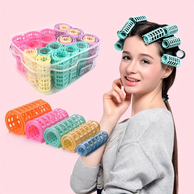 20pcs Plastic Self Clip Curler Hairdressing No Heating DIY Hair Salon Tool