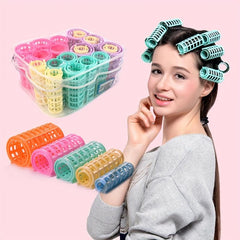 20pcs Plastic Self Clip Curler Hairdressing No Heating DIY Hair Salon Tool