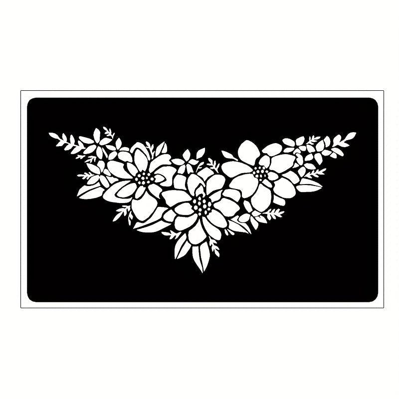 Long Strip Body Paint Tattoo Stencils Semi-permanent Spray Patterns