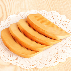 Peach Wooden Hair Comb Dense Tooth Massage Portable Comb Men Women