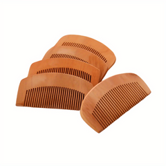 Peach Wooden Hair Comb Dense Tooth Massage Portable Comb Men Women