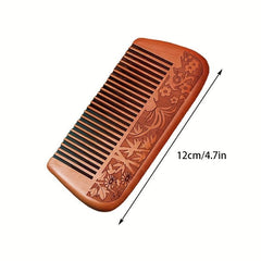 Anti Static Peach Wooden Hair Comb for Men and Women