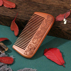 Anti Static Peach Wooden Hair Comb for Men and Women