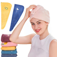 Coral Velvet Quick Dry Hair Towel Cap Soft Headscarf Bath Cap