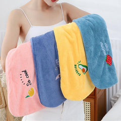 Coral Velvet Quick Dry Hair Towel Cap Soft Headscarf Bath Cap