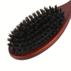 Boar Bristle Hair Brush Comb Anti-static Paddle Hair Extension Brush