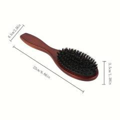 Boar Bristle Hair Brush Comb Anti-static Paddle Hair Extension Brush