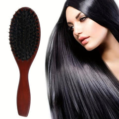 Boar Bristle Hair Brush Comb Anti-static Paddle Hair Extension Brush