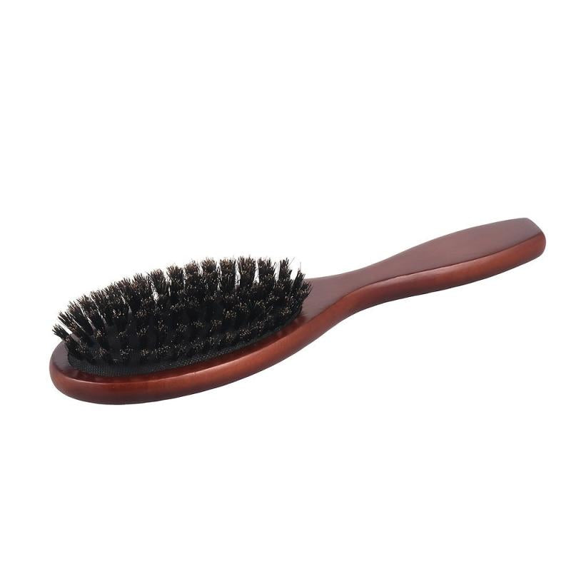 Boar Bristle Hair Brush Comb Anti-static Paddle Hair Extension Brush