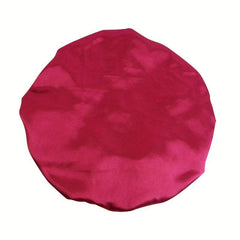 Floral Print Satin Bonnet Wide Elastic Band Night Cap