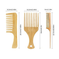 Men's Bamboo Wide Tooth Hair Comb