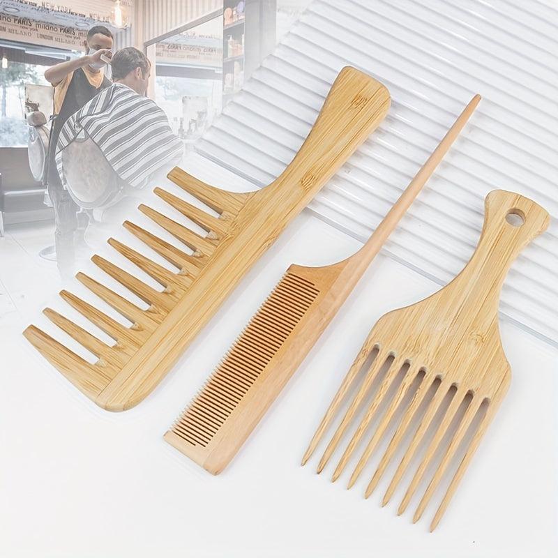 Men's Bamboo Wide Tooth Hair Comb