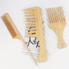 Men's Bamboo Wide Tooth Hair Comb