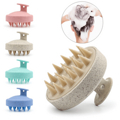 Silicone Shampoo Brush Scalp Massage Hair Comb Body Massager Bath Brush