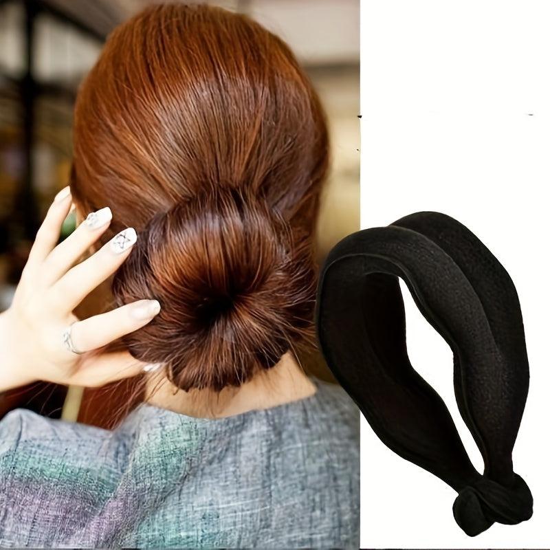 Magic Foam Sponges for Women Hair Styling Clip with Donut Accessories