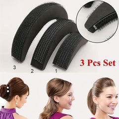 3Pcs Hair Volume Pad DIY Bump Updo Insert Hair Styling Accessories Set