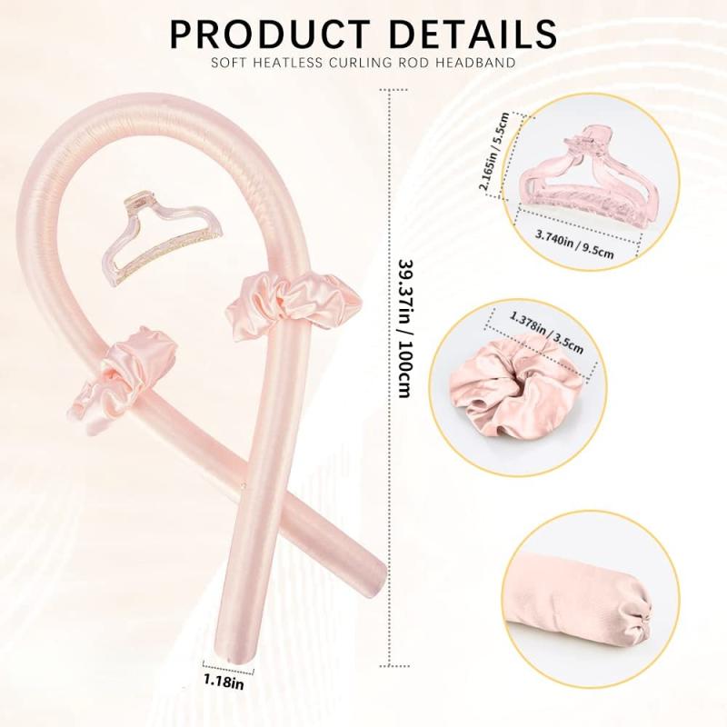 Foam Hair Rollers for Heatless Curls Silk Headband DIY Overnight Use