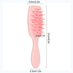 Spa Soft Hair Brush Silicone Head Scalp Massager Shampoo Brush