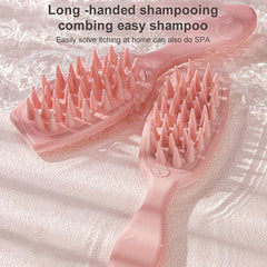 Spa Soft Hair Brush Silicone Head Scalp Massager Shampoo Brush