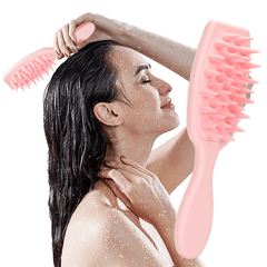 Spa Soft Hair Brush Silicone Head Scalp Massager Shampoo Brush