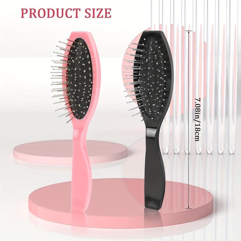 2pcs Stainless Steel Wig Brush Portable Hair Brush