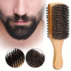 Professional Beard Brush Double Sided Mustache Face Message Shaving Wooden Comb