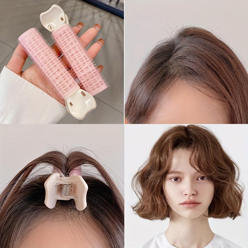 3pcs Pink Bangs Hair Root Fluffy Hair Clips DIY Hair Styling Hair Rollers