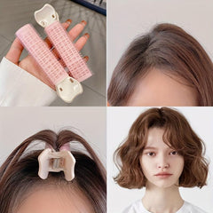 3pcs Pink Bangs Hair Root Fluffy Hair Clips DIY Hair Styling Hair Rollers