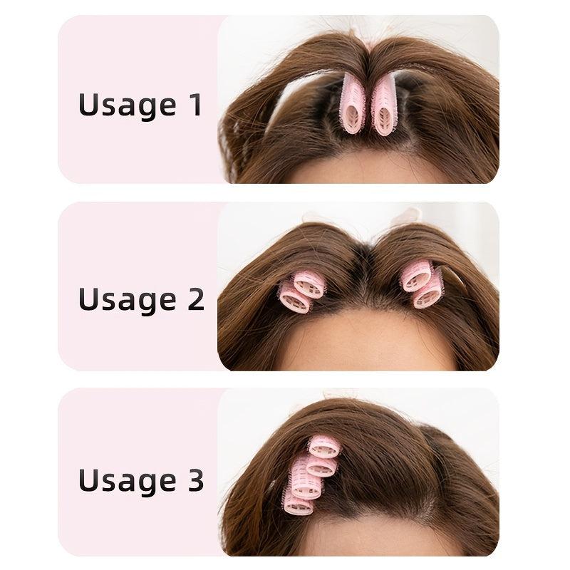 3pcs Pink Bangs Hair Root Fluffy Hair Clips DIY Hair Styling Hair Rollers