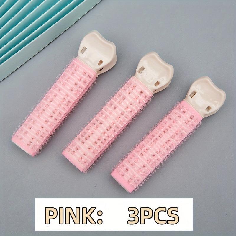 3pcs Pink Bangs Hair Root Fluffy Hair Clips DIY Hair Styling Hair Rollers