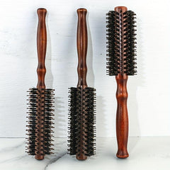 Boar Bristle Round Hair Brush Anti Static Curling Hair Comb