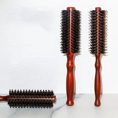 Boar Bristle Round Hair Brush Anti Static Curling Hair Comb