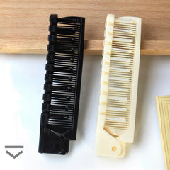 Portable Folding Detangling Comb for Men Dense Toothed Hair Comb