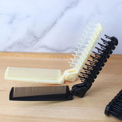 Portable Folding Detangling Comb for Men Dense Toothed Hair Comb