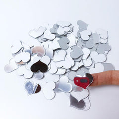 10pcs Heart Mirror Wall Decal - 3D Acrylic Heart Mirrors Wall Decor