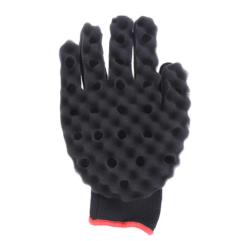 Hair Curl Sponge Gloves Magic Curly Sponge Gloves Barber Curl Twist Sponge Glove
