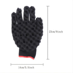 Hair Curl Sponge Gloves Magic Curly Sponge Gloves Barber Curl Twist Sponge Glove