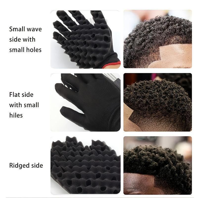 Hair Curl Sponge Gloves Magic Curly Sponge Gloves Barber Curl Twist Sponge Glove