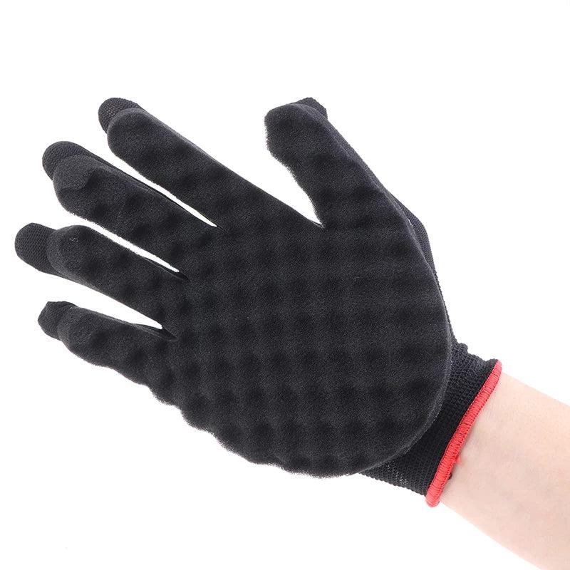 Hair Curl Sponge Gloves Magic Curly Sponge Gloves Barber Curl Twist Sponge Glove