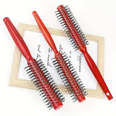Wooden Round Hair Curly Comb Roller Hair Brush