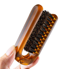 Pocket Hair Brush with Boar Bristles for Men Women