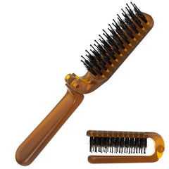 Pocket Hair Brush with Boar Bristles for Men Women
