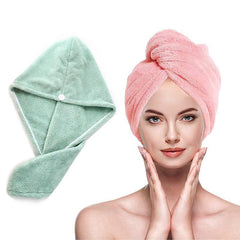 2pcs Microfiber Hair Towel Wrap Shower Hair Cap