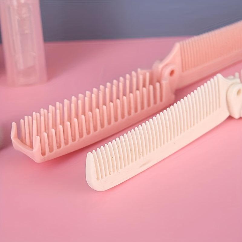 Anti Static Portable Folding Comb Hair Brush for Travel and Styling