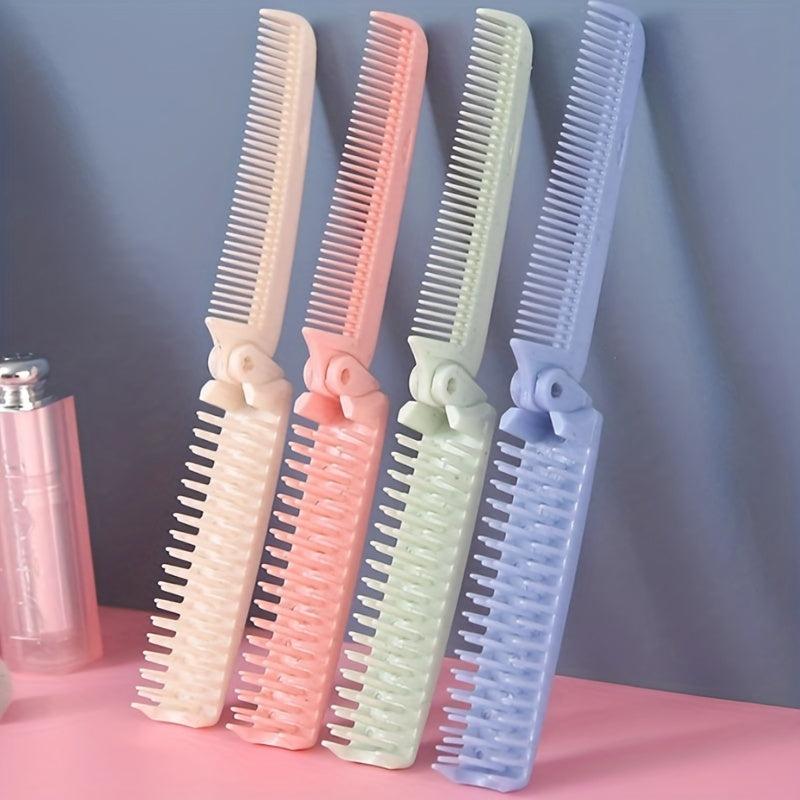 Anti Static Portable Folding Comb Hair Brush for Travel and Styling