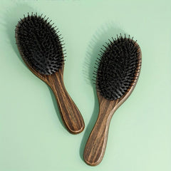 Women's Boar Bristle Hairbrush Set for Thick Hair