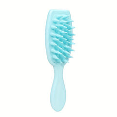 Silicone Hairdressing Brush Long Handle Scalp Cleaning Massage Comb