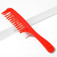 Double Row Wide Tooth Detangler Hair Comb with Handle