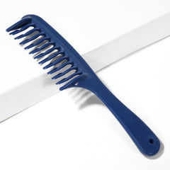 Double Row Wide Tooth Detangler Hair Comb with Handle