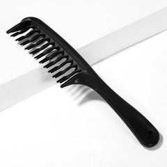 Double Row Wide Tooth Detangler Hair Comb with Handle